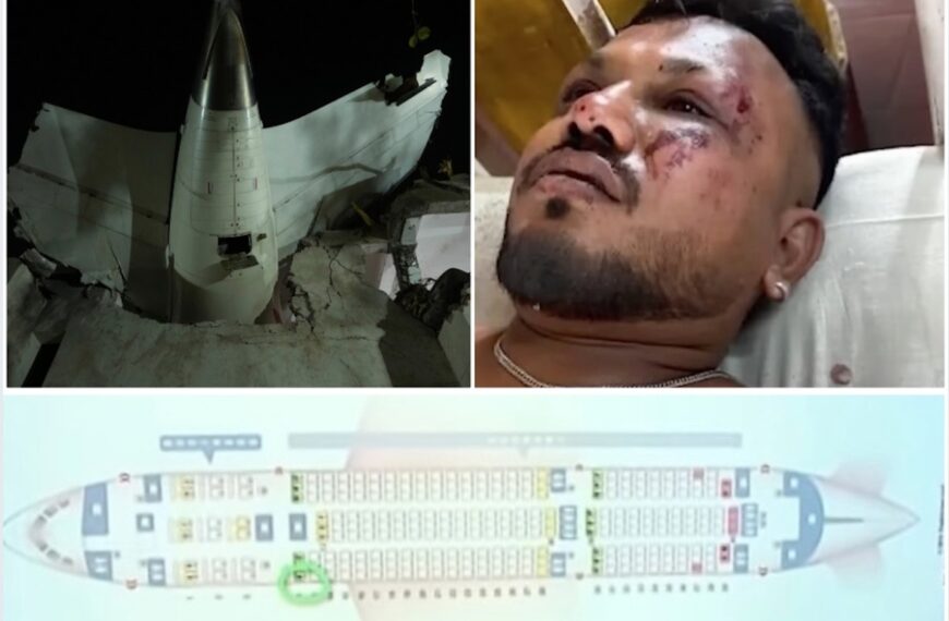Only Survivor: British Man Escapes Air India Crash That Killed 260 (Photo: The tail of the airplane is seen stuck in a building at the site of an airplane that crashed in India's northwestern city of Ahmedabad in Gujarat state, Thursday, June 12, 2025. (AP Photo/Ajit Solanki); CNN/YouTube)