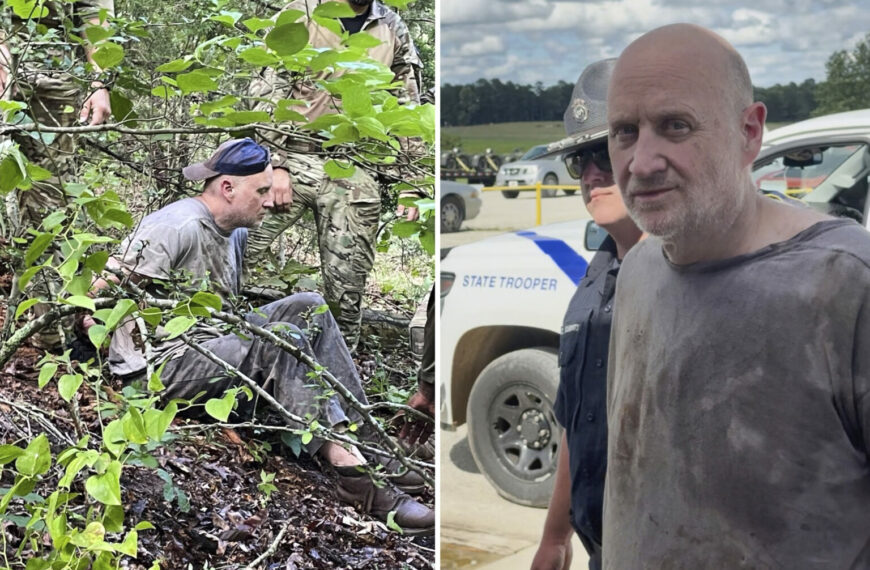 Devil In The Ozarks Finally Caught After 2-Week Prison Escape (Photo: This combo of images released by the Arkansas Department of Corrections shows the recapture of escaped inmate Grant Hardin, an ex-police chief and convicted killer, by Arkansas law enforcement officers and the U.S. Border Patrol , Friday, June 6, 2025, near Moccasin Creek in Izard County, about 1.5 miles (2.4 kilometers) northwest of Calico Rock prison. in Calico Rock, Ark. (Arkansas Department of Corrections via AP)