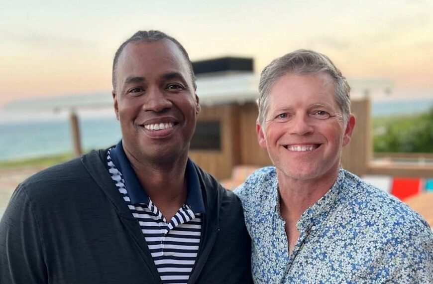 First Openly Gay NBA Player Jason Collins Weds Partner in Texas (Photo: Jason Collins (left) married Brunson Green in Austin, Texas (jasoncollins_98/Instagram)