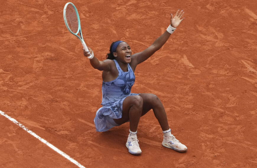 Coco Gauff Makes History with Stunning French Open Win! (Photo: United States' Coco Gauff celebrate after winning the final match of the French Tennis Open at the Roland-Garros against Aryna Sabalenka of Belarus n Paris, Saturday, June 7, 2025. (AP Photo/Lindsey Wasson)