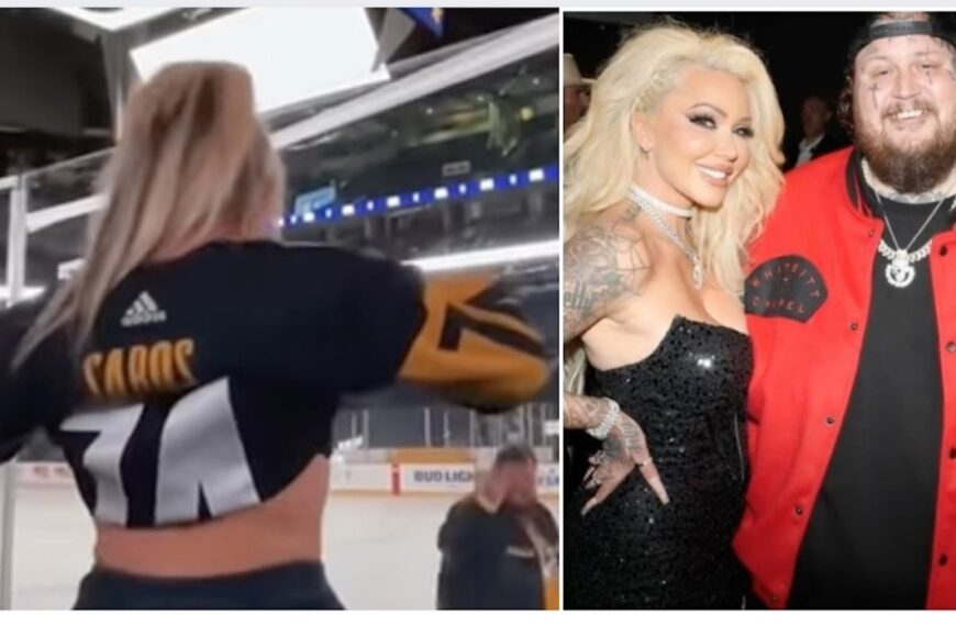 Jelly Roll’s Wife Surprises Him by Flashing Boobs at Hockey Game (Photo: Chrisley Knows Shows/YouTube; TMZ)