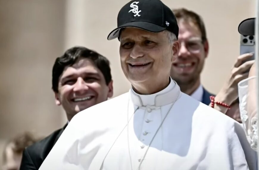Pope Leo XIV Gives Vatican a Home Run Look with White Sox Cap (Photo: CBS Chicago/YouTube)
