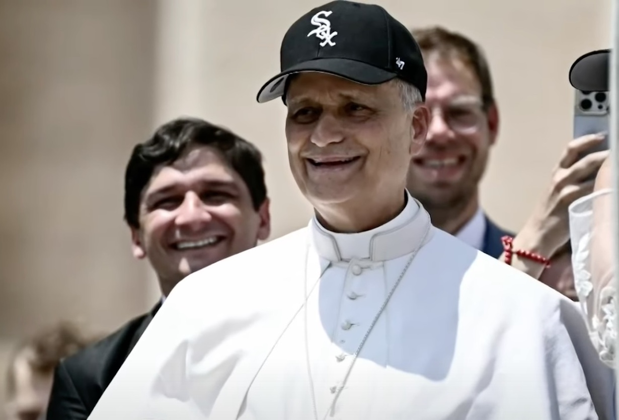 Pope Leo XIV Gives Vatican a Home Run Look with White Sox Cap (Photo: CBS Chicago/YouTube)