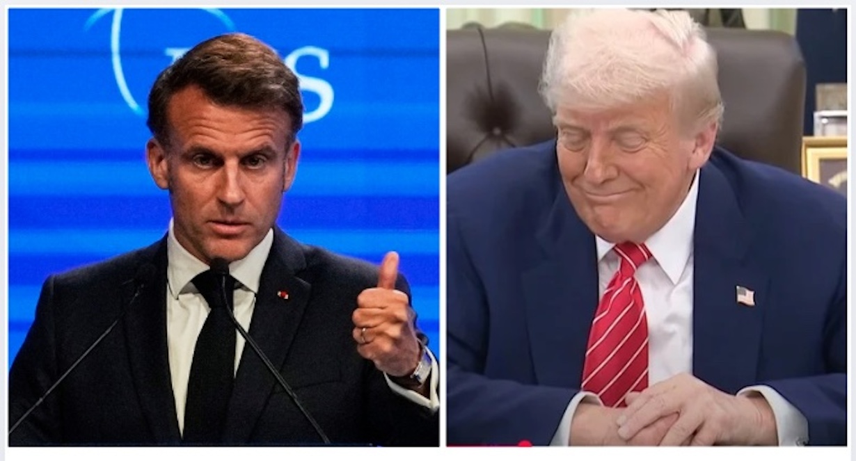 Trump Offers Macron Marriage Advice After Public Slap Incident (Photo: French President Emmanuel Macron delivers his speech during the 22nd Shangri-La Dialogue summit in Singapore, Friday, May 30, 2025. (AP Photo/Anupam Nath; Associated Press/YouTube)