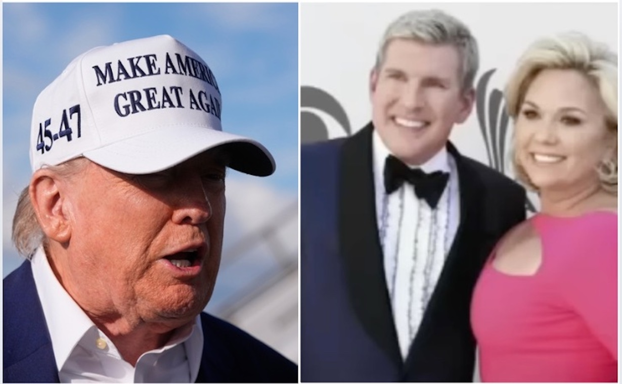 Trump Pardons Reality TV Stars Todd and Julie Chrisley (Photo: President Donald Trump speaks to reporters before boarding Air Force One at Morristown Municipal Airport in Morristown, N.J., Sunday, May 25, 2025. (AP Photo/Manuel Balce Ceneta; ABC7/YouTube)