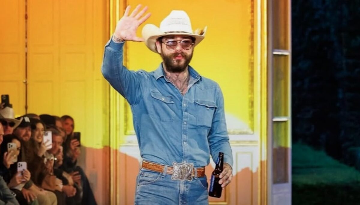 Post Malone Debuts His Fashion Line with Horse on Runway