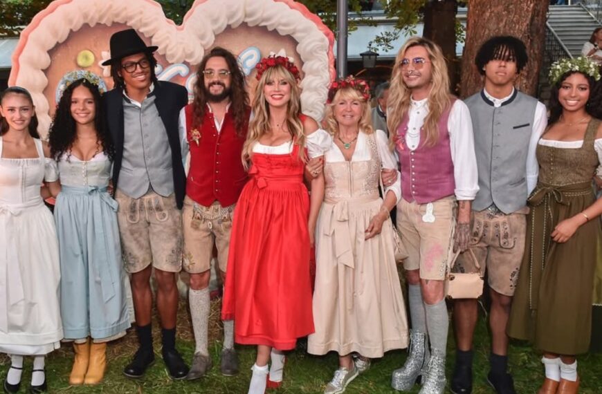 Heidi Klum Shares Rare Photo with Kids at Munich Festival