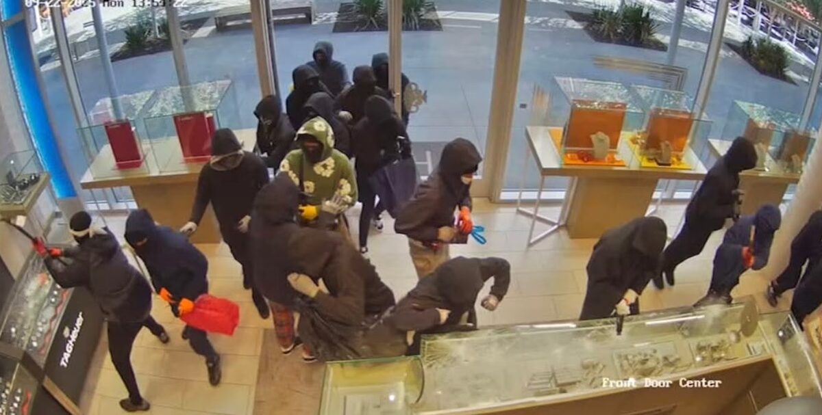 25 Armed Thieves Strike California Luxury Jewelry Store in Broad Daylight