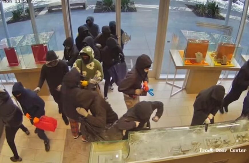 25 Armed Thieves Strike California Luxury Jewelry Store in Broad Daylight