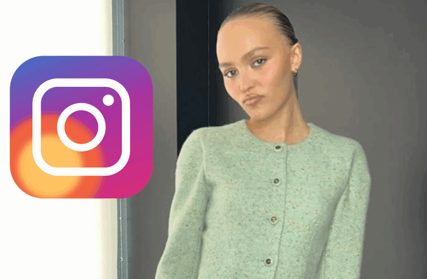 Lily-Rose Depp, top-earning Gen Z nepo baby on Instagram, posing in a photoshoot.